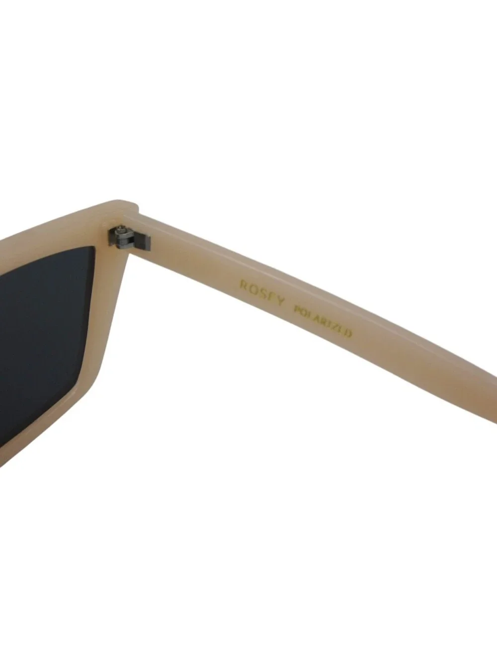 I-SEA Rosey Cat-Eye Polarized Sunglasses - Pearlized Cream Resin w/ Smoke Lenses
